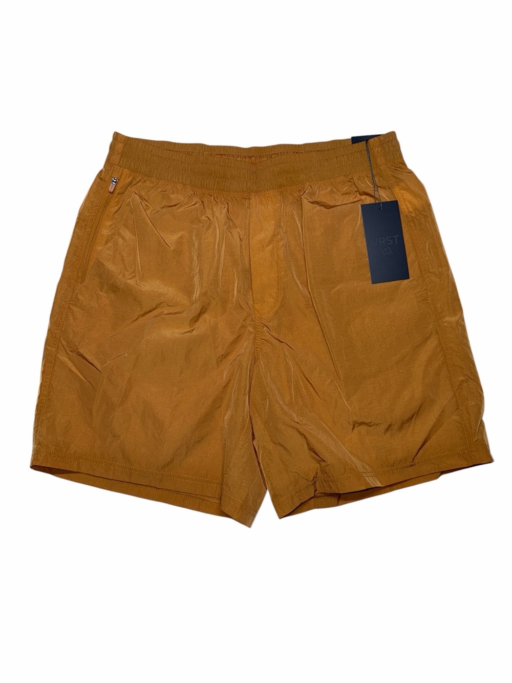 VRST Men’s 7" All In Unlined Shorts Size Medium Gold Shine Water Repellant NEW
